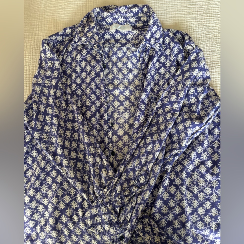 Block print button down - Picture 2 of 4